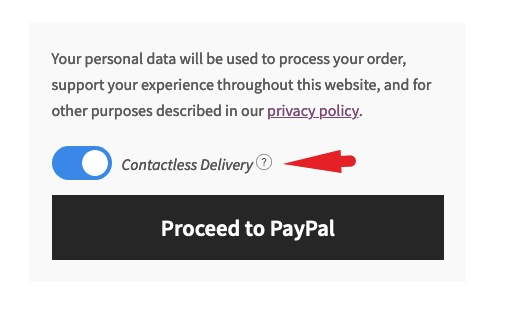 Add a Contactless field in the checkout page