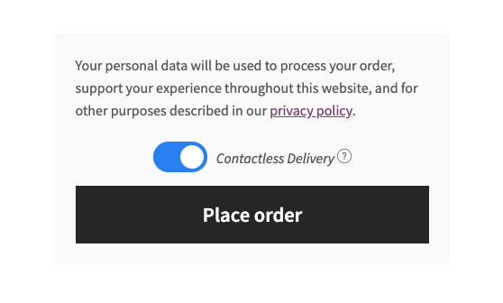 WooCommerce Contactless deliver checkout option